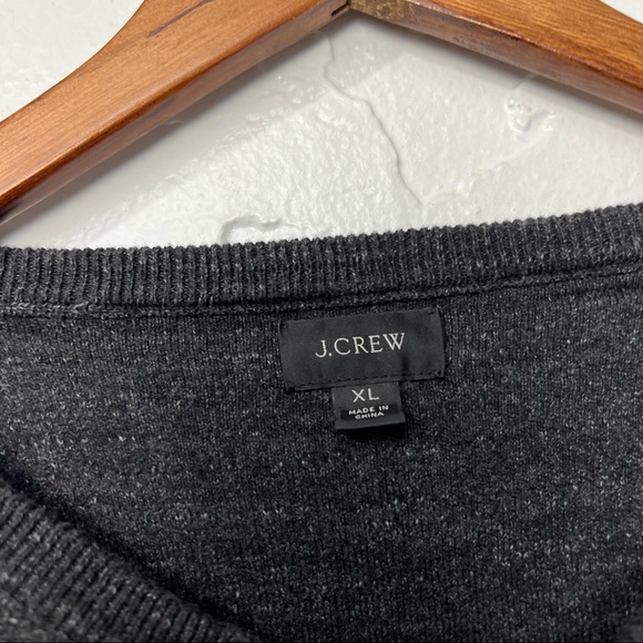 JCREW Men's Rugged Cotton Heather Black Henley Sweater Size XL - Picture 6 of 7